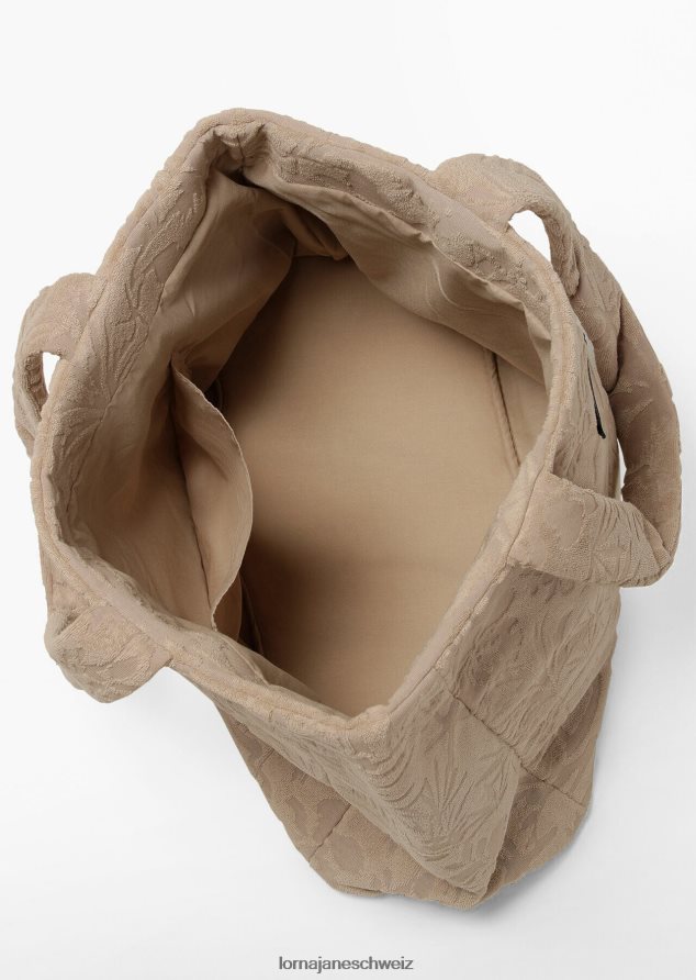 Zubehörteil 202X318 Frauen cremefarben Lorna Jane Frottee-Einkaufstasche