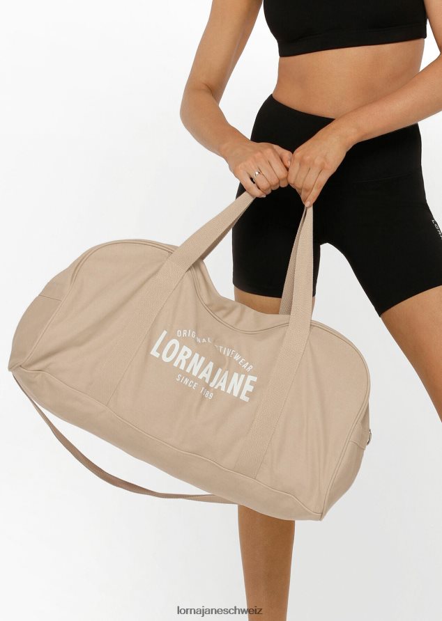 Zubehörteil 202X319 Frauen cremefarben Lorna Jane Originale Activewear-Reisetasche aus Segeltuch